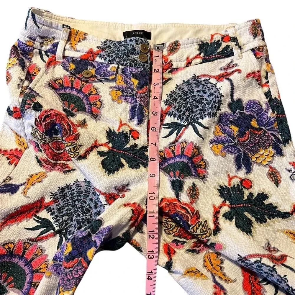 J.‎ Crew Women's Paisley Crop Pants Size 8 Multicolor Casual Spring
